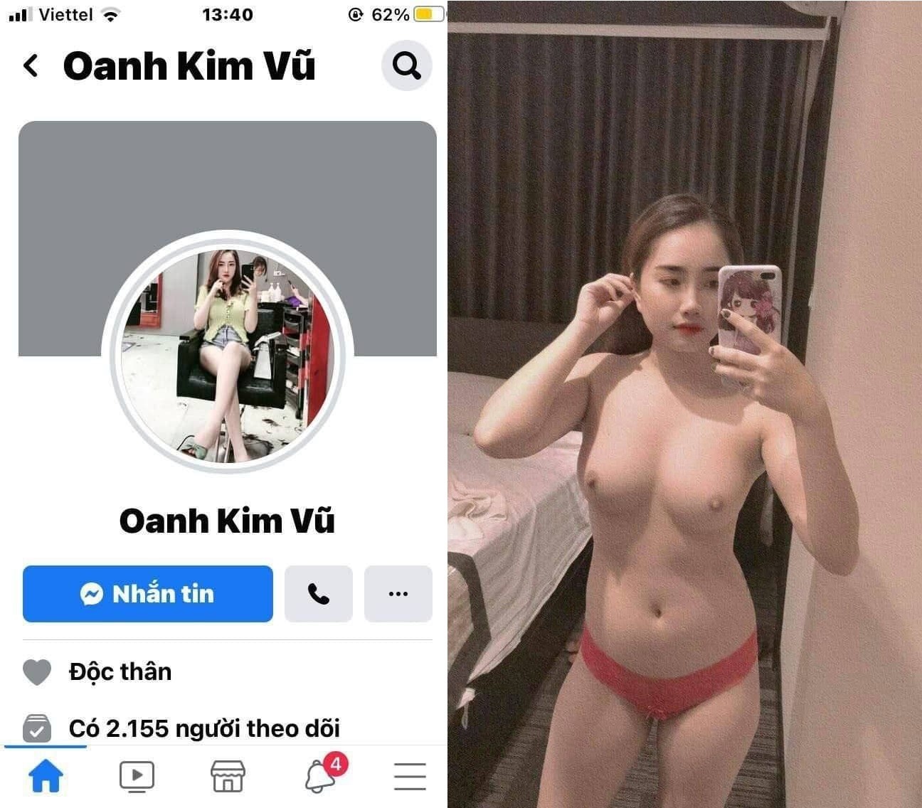 Vũ Kim Oanh bướm đẫm nước đẩy sướng